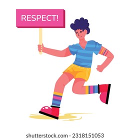 Modern flat illustration of campaign 