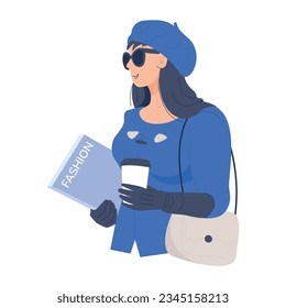 Modern flat illustration of coffee time 