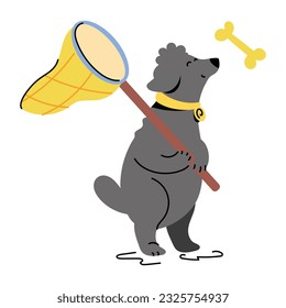 Ilustración plana moderna de red de perros 
