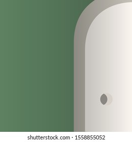 Modern flat illustration of door. Interior Design . Gradient full colour.