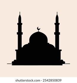 Moderne flache Illustration der Architektur der Islamischen Moschee