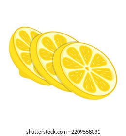 Modern flat illustration of lemon 