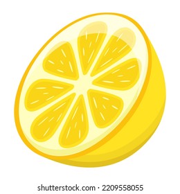 Modern flat illustration of lemon 