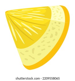Modern flat illustration of lemon 
