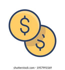 Modern flat illustration money icon