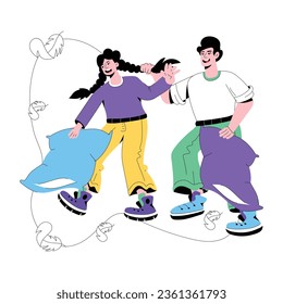 Moderne flache Illustration des Geschwistertages 