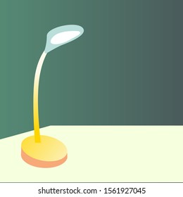 Modern flat illustration of table lamp with gradient colour