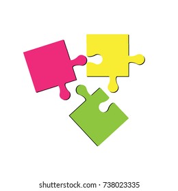 Modern Flat Illustration of Teamwork to reach goal and generate ideas