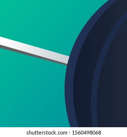 Modern flat illustration of weightlifting sport. Barbells vector illustration. Gradient colour.