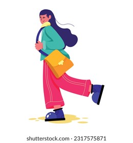 Modern flat illustration of winter look