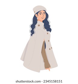 Modern flat illustration of winter look