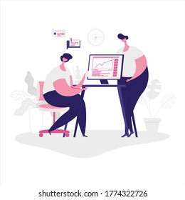 Ilustración plana moderna de tema doméstico.