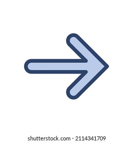 Modern flat indicator right up symbol icon