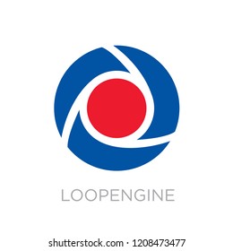 Modern Flat Industrial Circle Rotation Logo
