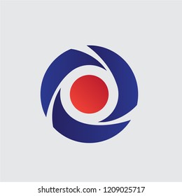 Modern Flat Industrial Circle Rotation Logo