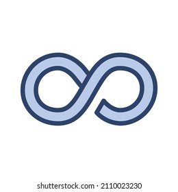 Símbolo de icono de infinito plano moderno
