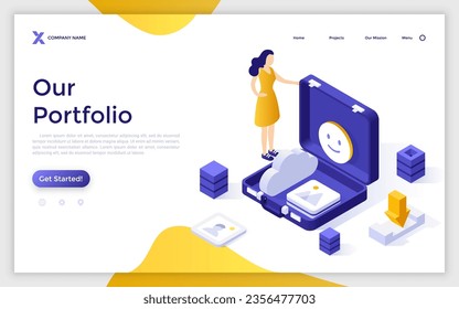 Modern Flat Isometric designed concept  for Social Media, Team, Portfolio and Planning. Can be used for Web Project and Applications. Vector Illustration