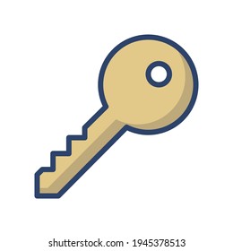 Modern flat key colorful icon
