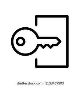 Modern flat key icon