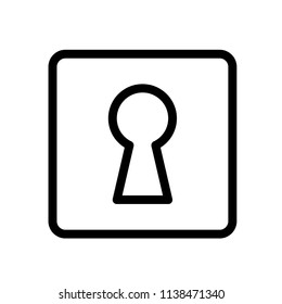 Modern flat keyhole icon