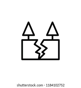 Modern flat land icon