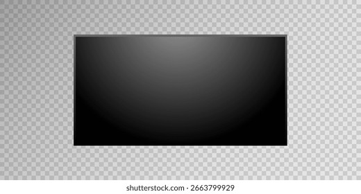 Modern Flat LCD or LED Television PNG Illustration Isolated on White for Digital Tech and Media UI Projects.