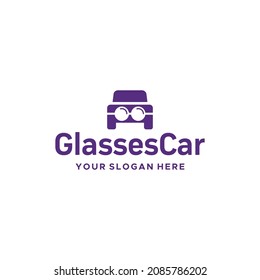 Modern Flat letter mark GLASSES CAR logo design