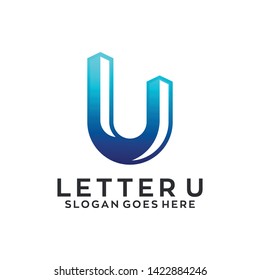 Modern Flat Letter U Logo