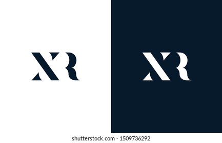 Modern Flat letter XR logo. This logo icon incorporate with two abstract shape in creative way.