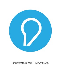 Modern and Flat Line Art Comma Logo Icon Emblem
