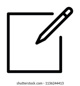Modern flat line pen icon