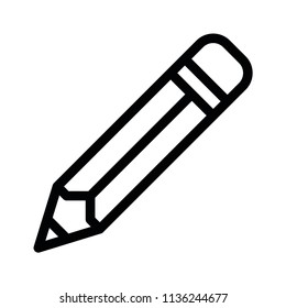 Modern flat line pencil icon