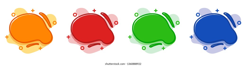 Modern Flat Liquid Background Shape with Different Color Options. Liquid Element Isolated on White Background. Background for Social Media Post, Banner Ads, Website Platform and Media Presentation