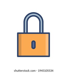 Modern flat lock colorful icon