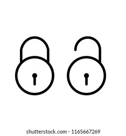 Modern flat lock icon