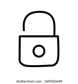 Modern flat lock icon emblem