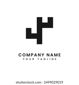 Concepto de diseño de logotipo plano moderno para Vector de Plantilla de empresas y negocios.