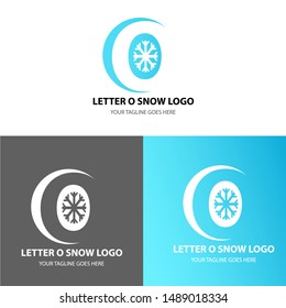 Modern Flat Logo Design. Winter Snow Logo.