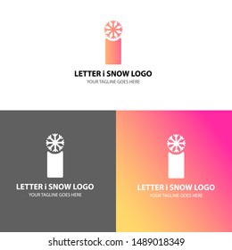 Modern Flat Logo Design. Winter Snow Logo.