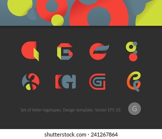 Modern Flat Logotypes. Letter G Icon.