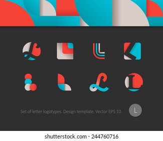 Modern flat logotypes. Letter L icon.