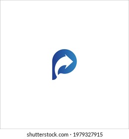 Modern flat logotypes. Letter P icon