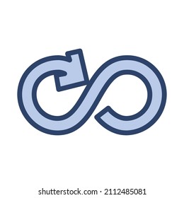 Icono de símbolo de bucle plano moderno