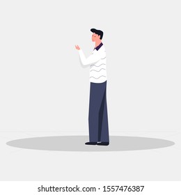Modern flat man illustration drawing