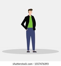 Modern flat man illustration drawing