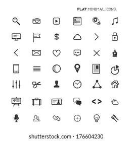 Modern Flat Minimal Icons - SEO and development flat icon collection.