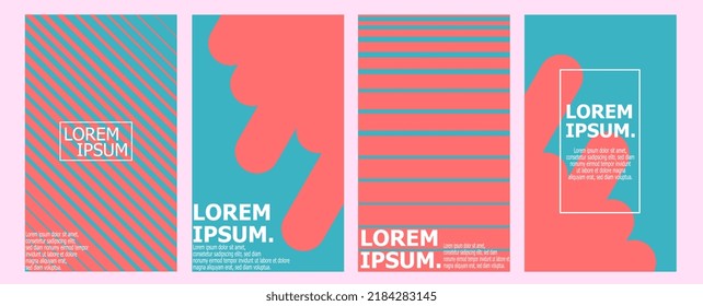 Modern and flat minimalistic banner ads