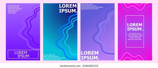 Modern and flat minimalistic liquid banner ads