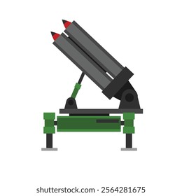 Modern flat missile icon isolated vector on white background.