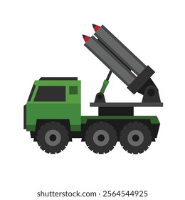 Modern flat missile icon isolated vector on white background